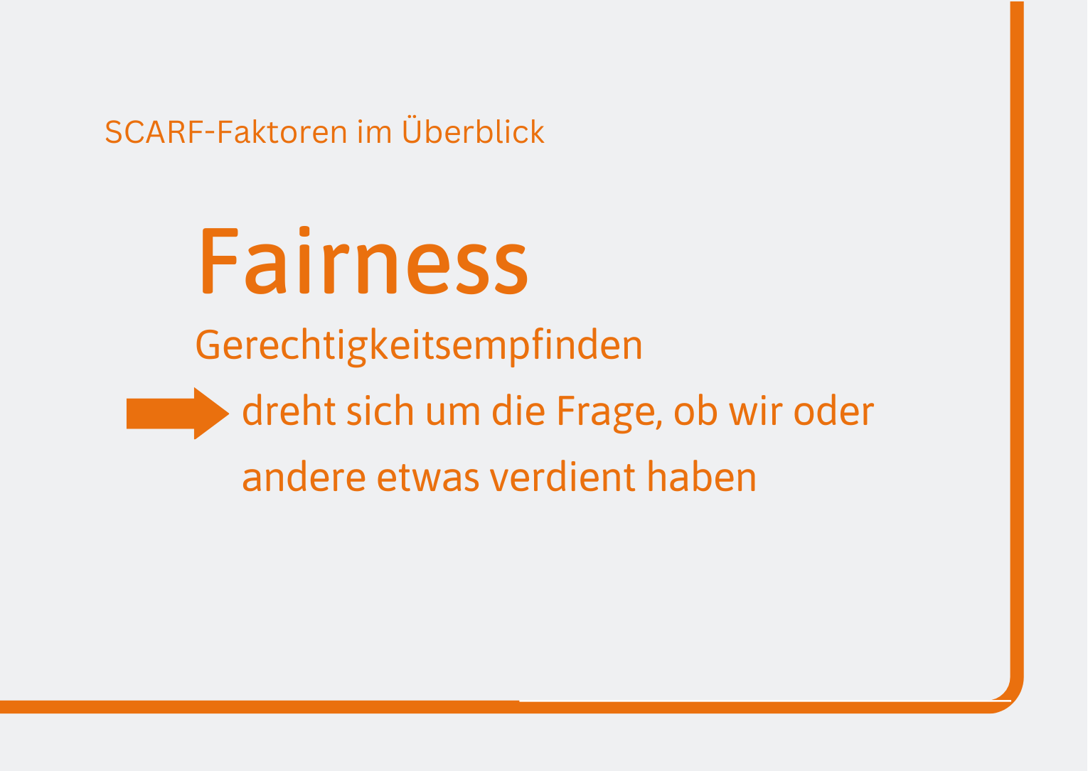 SCARF-Faktor Fairness beschreibt das Gefühl, dass es fair zugeht